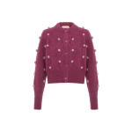 Alemais Alemais Contemporary Wardrobe Top_Knitwear Elia Mulberry Cropped Cardigan — designer powerwear from Coveti
