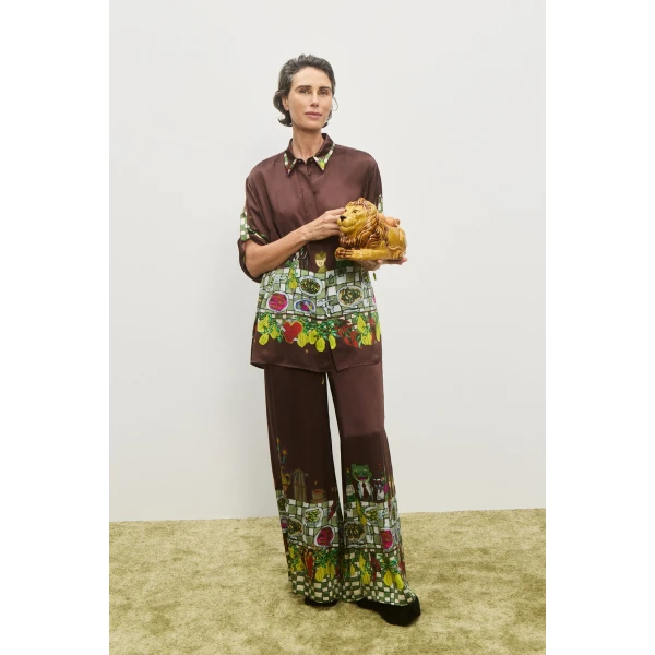 Alemais Contemporary Wardrobe Shirt Fredo Silk Shirt — designer powerwear from Coveti