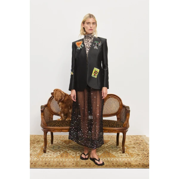 Alemais Contemporary Wardrobe Jacket Ginger Embellished Blazer — designer powerwear from Coveti