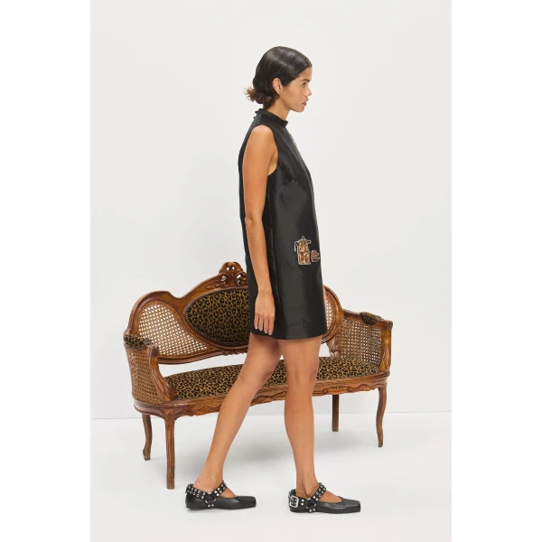 Alemais Contemporary Wardrobe Dress_Mini Ginger Embellished Mini Dress — designer powerwear from Coveti