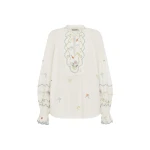 Alemais Contemporary Wardrobe Top Giulia Embroidered Blouse — designer powerwear from Coveti