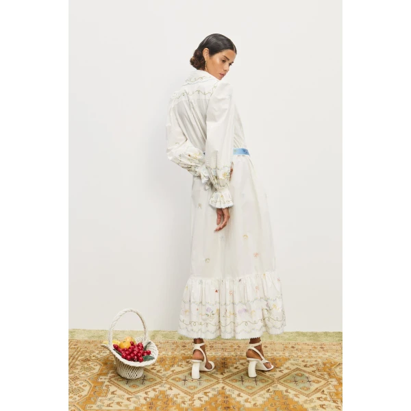 Alemais Contemporary Wardrobe Dress_Midi Giulia Embroidered Midi Dress — designer powerwear from Coveti