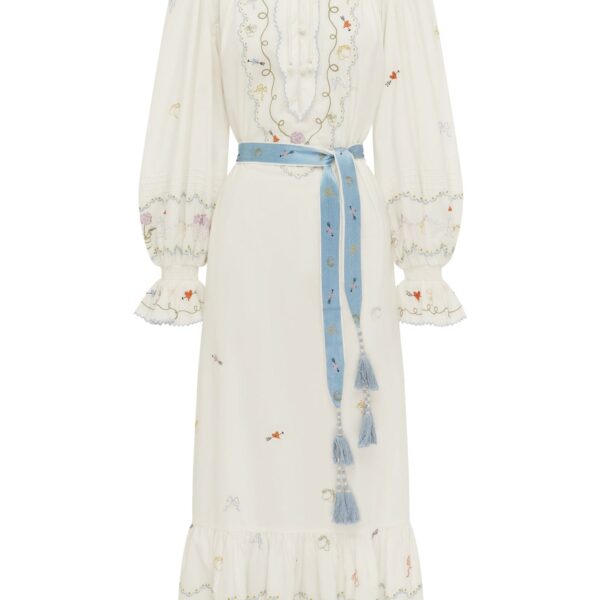 Alemais Contemporary Wardrobe Dress_Midi Giulia Embroidered Midi Dress — designer powerwear from Coveti