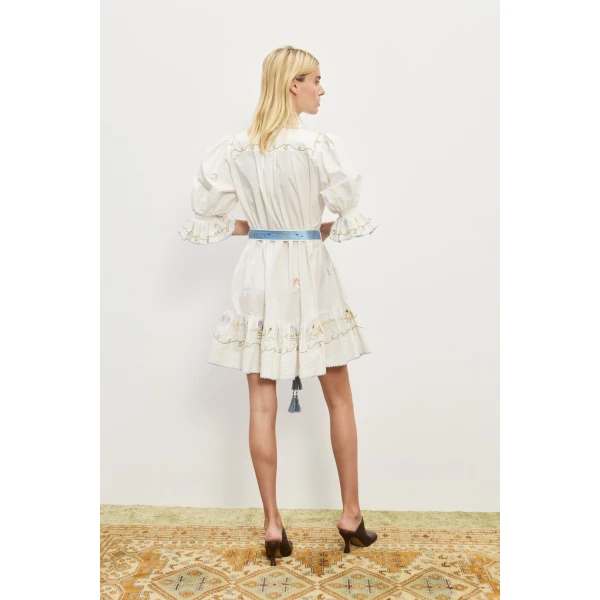 Alemais Contemporary Wardrobe Dress_Mini Giulia Embroidered Mini Dress — designer powerwear from Coveti