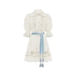 Alemais Contemporary Wardrobe Dress_Mini Giulia Embroidered Mini Dress — designer powerwear from Coveti