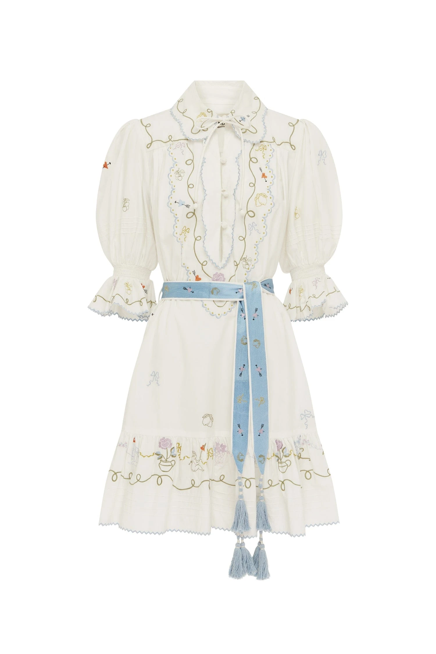 Alemais Alemais Contemporary Wardrobe Dress_Mini Giulia Embroidered Mini Dress — designer powerwear from Coveti