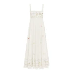 Alemais Contemporary Wardrobe Dress_Midi Giulia Embroidered Sundress — designer powerwear from Coveti