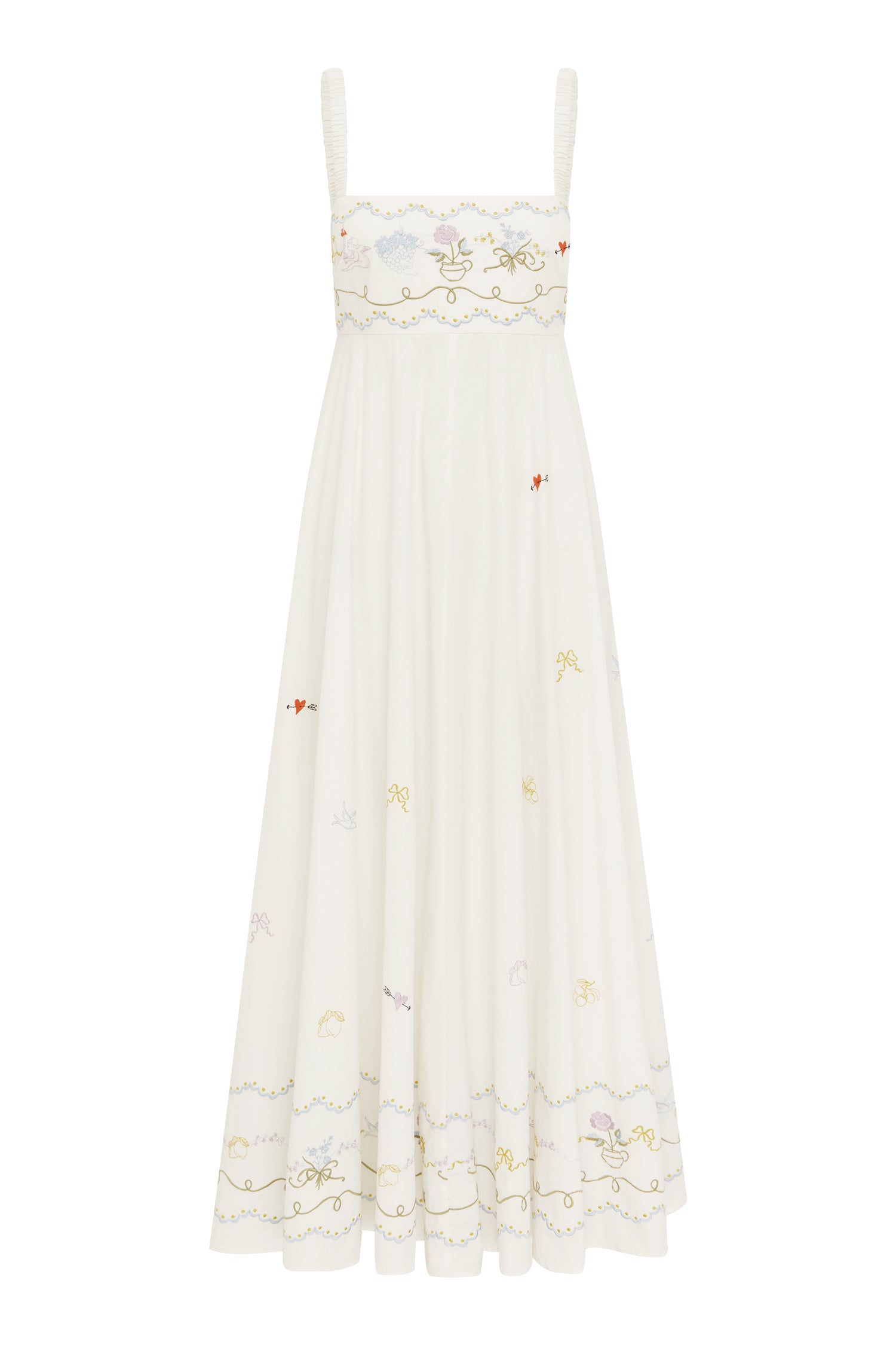 Alemais Giulia Embroidered Sundress Dress