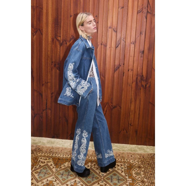 Alemais Contemporary Wardrobe Jacket Jacones Denim Jacket — designer powerwear from Coveti