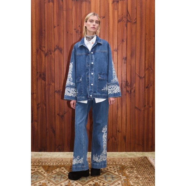 Alemais Contemporary Wardrobe Jacket Jacones Denim Jacket — designer powerwear from Coveti