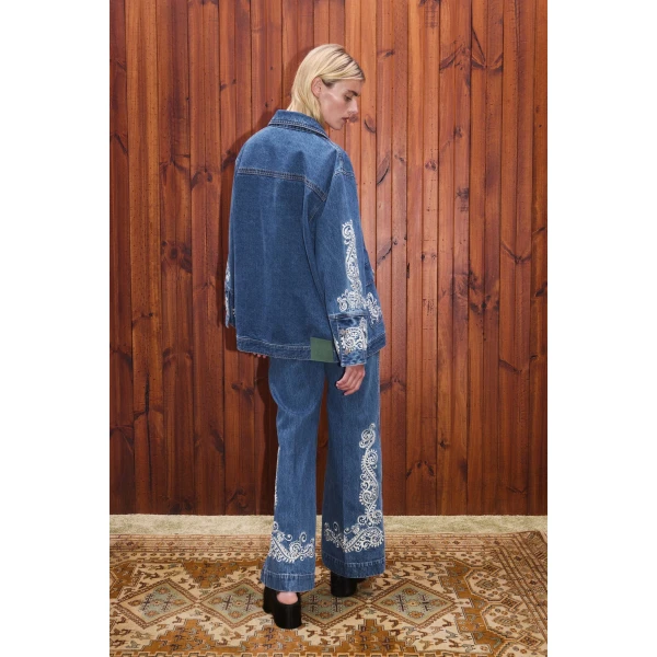 Alemais Contemporary Wardrobe Jacket Jacones Denim Jacket — designer powerwear from Coveti
