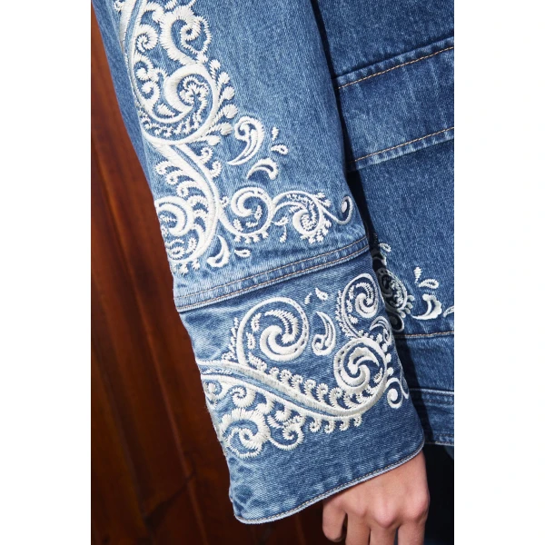 Alemais Contemporary Wardrobe Jacket Jacones Denim Jacket — designer powerwear from Coveti