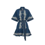 Alemais Contemporary Wardrobe Dress_Mini Jacones Denim Mini Dress — designer powerwear from Coveti