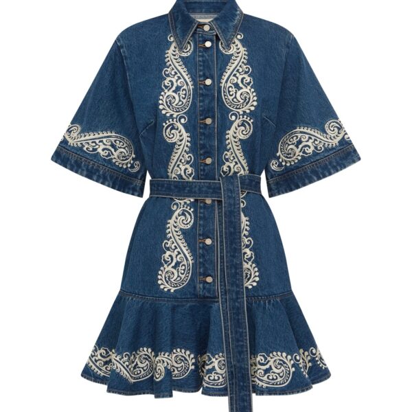 Alemais Contemporary Wardrobe Dress_Mini Jacones Denim Mini Dress — designer powerwear from Coveti