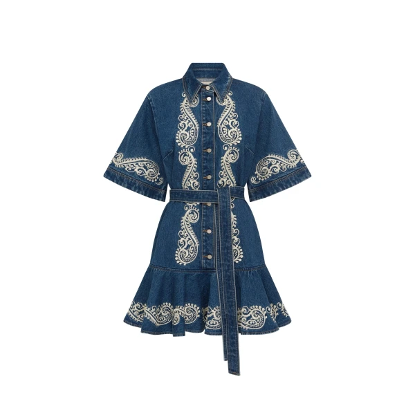 Alemais Contemporary Wardrobe Dress_Mini Jacones Denim Mini Dress — designer powerwear from Coveti