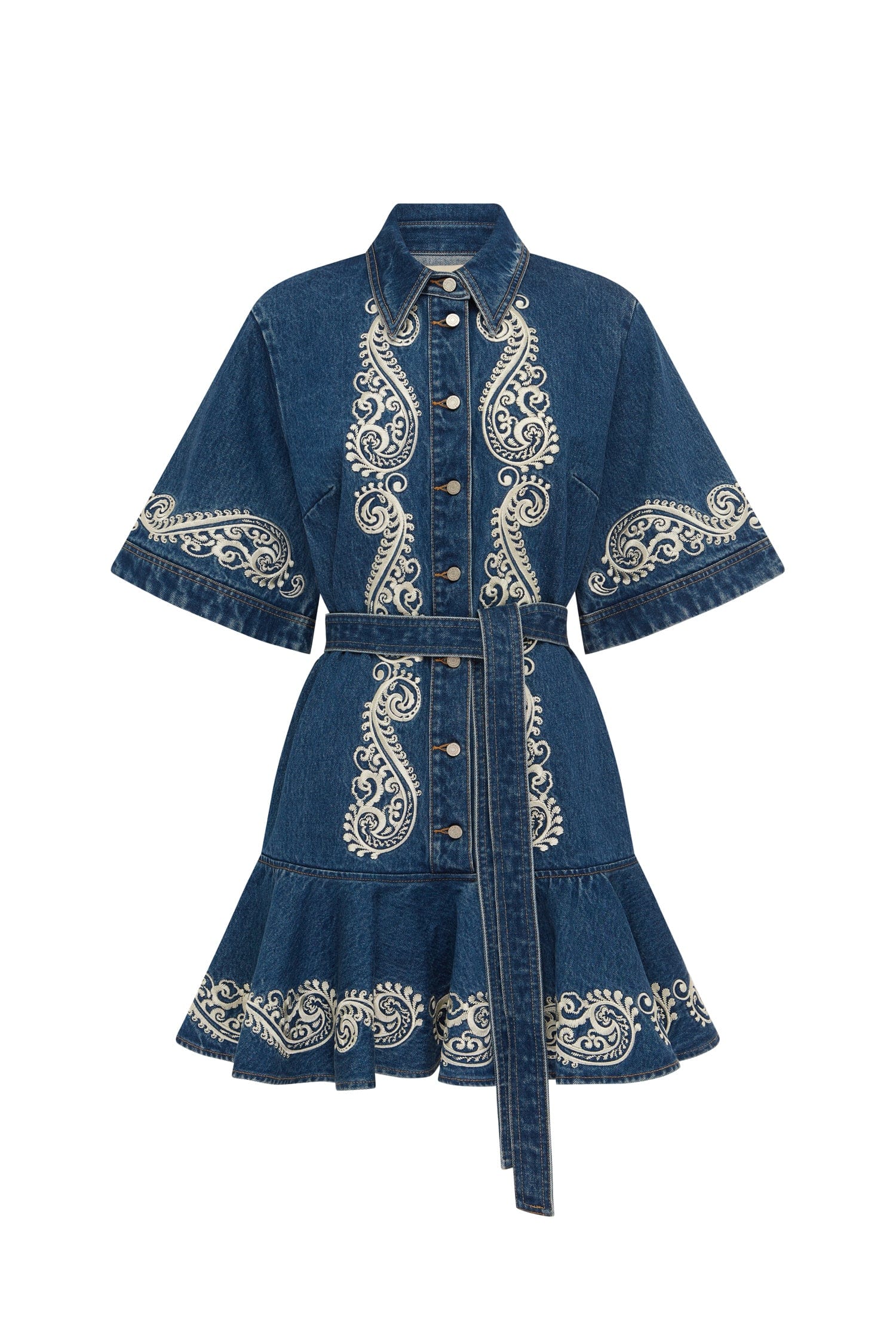 Alemais Jacones Denim Mini Dress