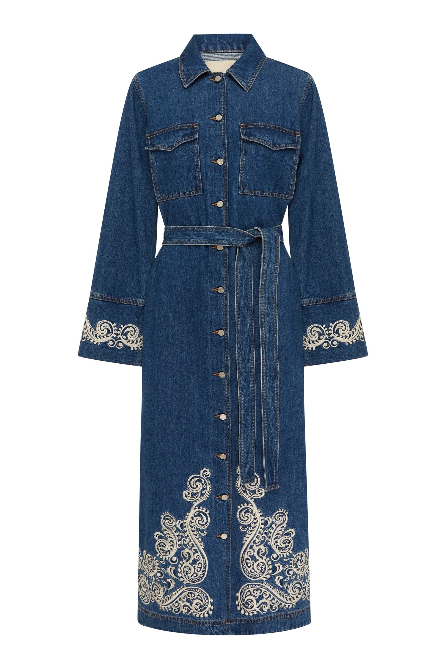 Alemais Jacones Denim Shirtdress Dress