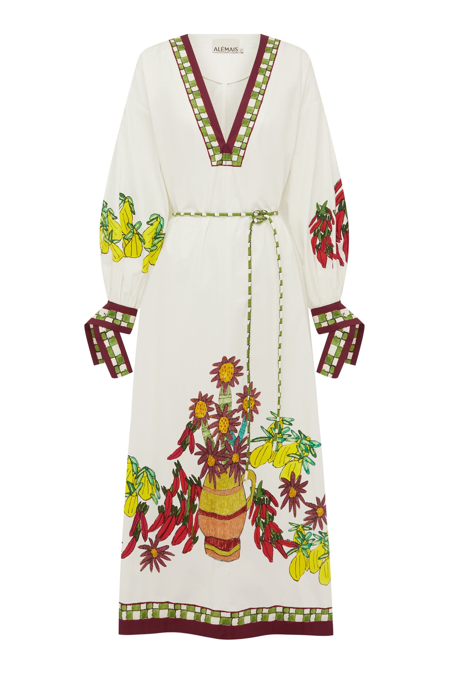 Alemais Katerina V Neck Midi Dress