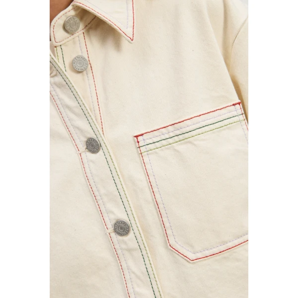 Alemais Contemporary Wardrobe Jacket Norma Cropped Denim Jacket — designer powerwear from Coveti