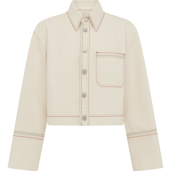 Alemais Contemporary Wardrobe Jacket Norma Cropped Denim Jacket — designer powerwear from Coveti
