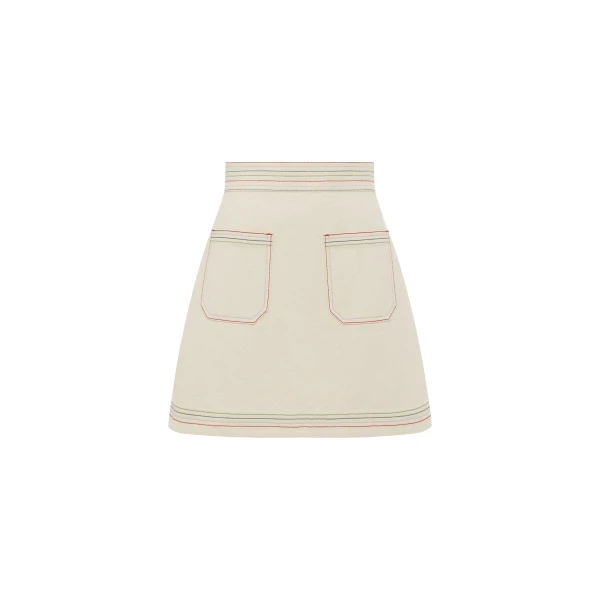 Alemais Contemporary Wardrobe Skirt Norma Denim Mini Skirt — designer powerwear from Coveti