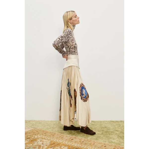 Alemais Contemporary Wardrobe Skirt Orazio Pleated Skirt — designer powerwear from Coveti