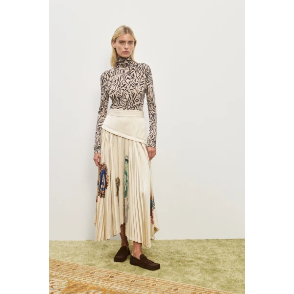 Alemais Contemporary Wardrobe Skirt Orazio Pleated Skirt — designer powerwear from Coveti