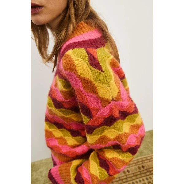 Alemais Contemporary Wardrobe TopKnitwear Rocco V Neck Sweater — designer powerwear from Coveti