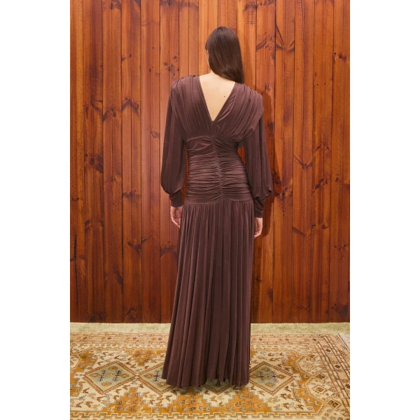 Alemais Contemporary Wardrobe Dress_Gown Silvio Ruched Midi Dress — designer powerwear from Coveti