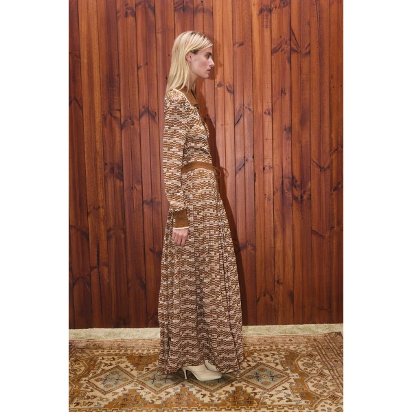 Alemais Contemporary Wardrobe Dress_Midi Stefanie Knit Shirtdress — designer powerwear from Coveti