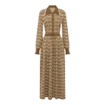 Alemais Contemporary Wardrobe Dress_Midi Stefanie Knit Shirtdress — designer powerwear from Coveti