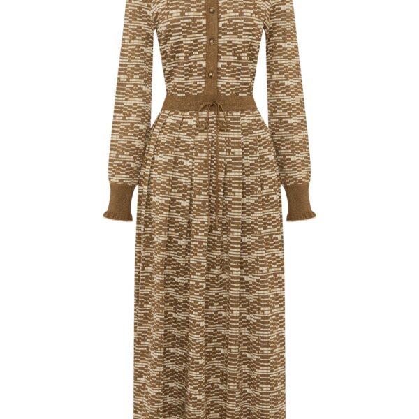 Alemais Contemporary Wardrobe Dress_Midi Stefanie Knit Shirtdress — designer powerwear from Coveti