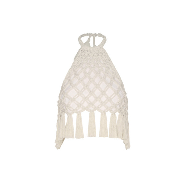 Andres Otalora luxury designer Top with bold silhouette in linen