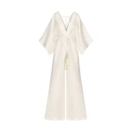 Andres Otalora luxury designer Jumpsuit with bold silhouette in linen