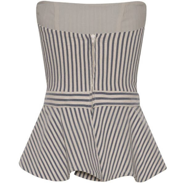 Andres Otalora luxury designer Top with bold silhouette in linen