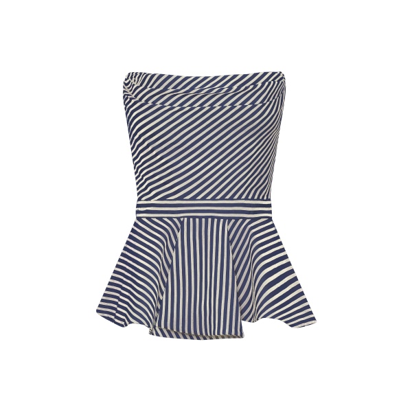 Andres Otalora luxury designer Top with bold silhouette in linen
