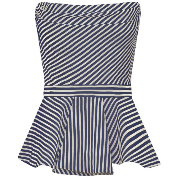 Andres Otalora luxury designer Top with bold silhouette in linen