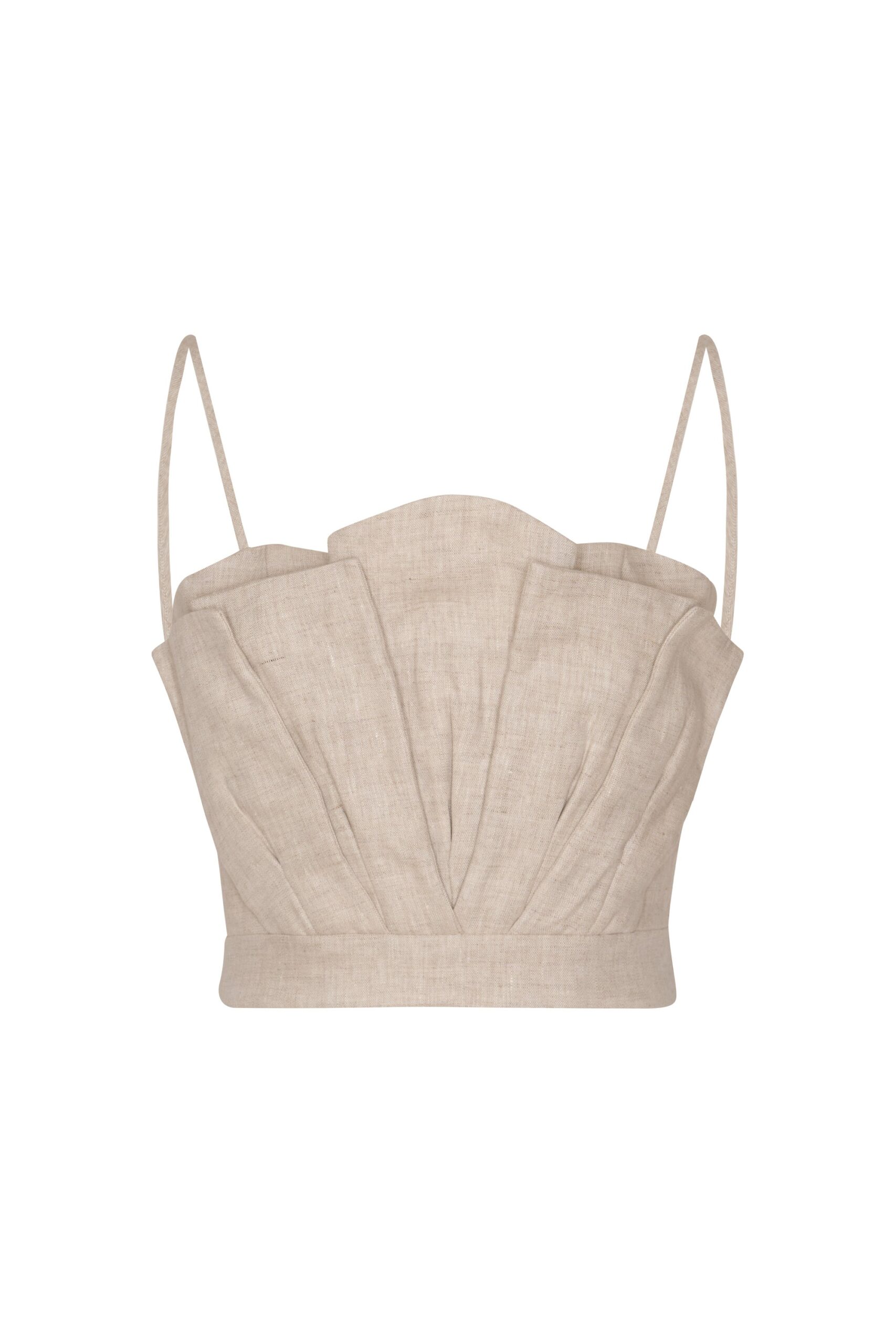 Andres Otalora Colombian Designer Top - Luxury Womenswear Andres Otalora luxury designer Top with bold silhouette in linen