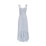 Andres Otalora luxury designer Dress with bold silhouette in linen