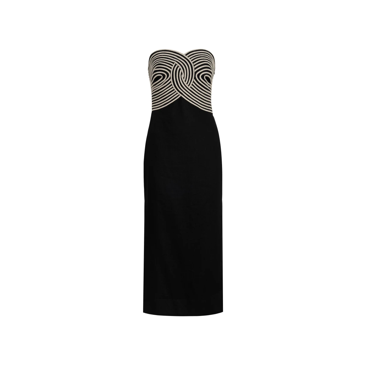 Andres Otalora luxury designer Dress with bold silhouette in linen