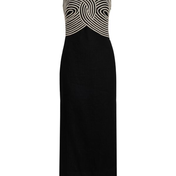 Andres Otalora luxury designer Dress with bold silhouette in linen