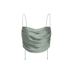 Andres Otalora luxury designer Top with bold silhouette in linen