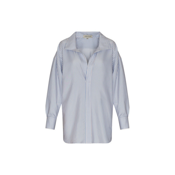 Andres Otalora luxury designer Top with bold silhouette in linen