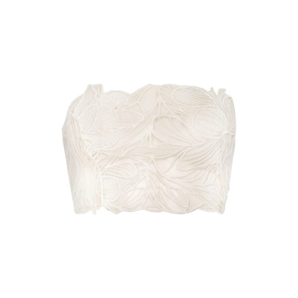 Andres Otalora luxury designer Top with bold silhouette in linen