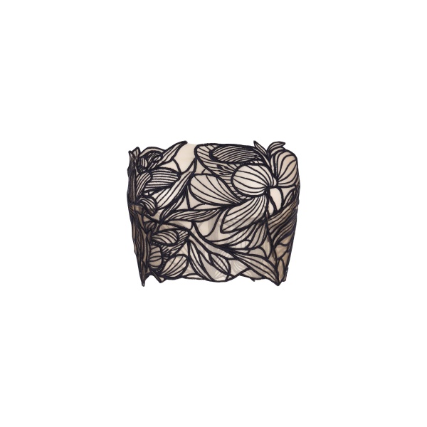 Andres Otalora luxury designer Top with bold silhouette in linen
