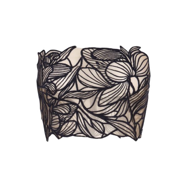 Andres Otalora luxury designer Top with bold silhouette in linen