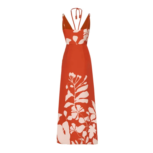 Andres Otalora luxury designer Dress with bold silhouette in linen