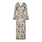 Andres Otalora luxury designer Dress with bold silhouette in linen