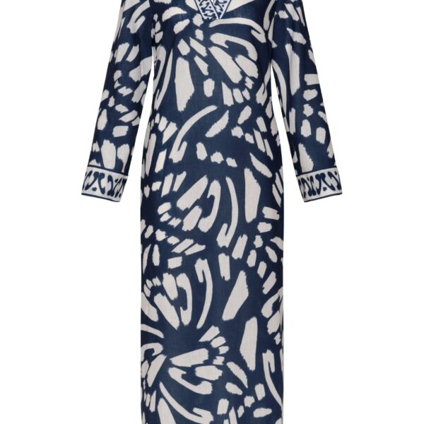 Andres Otalora luxury designer Dress with bold silhouette in linen