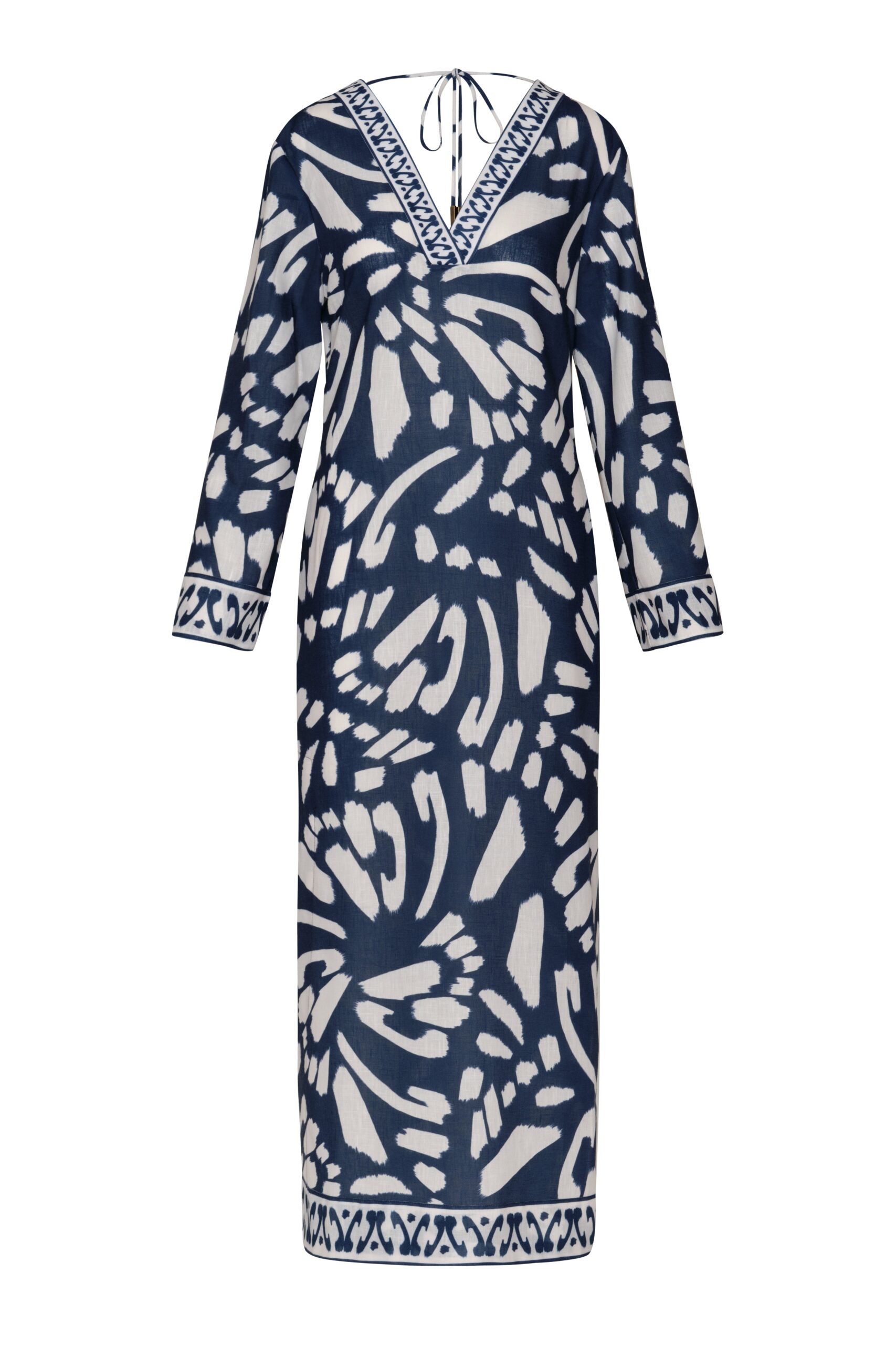 Andres Otalora Colombian Designer Dress - Luxury Womenswear Andres Otalora luxury designer Dress with bold silhouette in linen